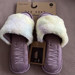 Rae Dunn Women's House Slide On Slippers~ Multi /Purple ~ Namaste- Small-New